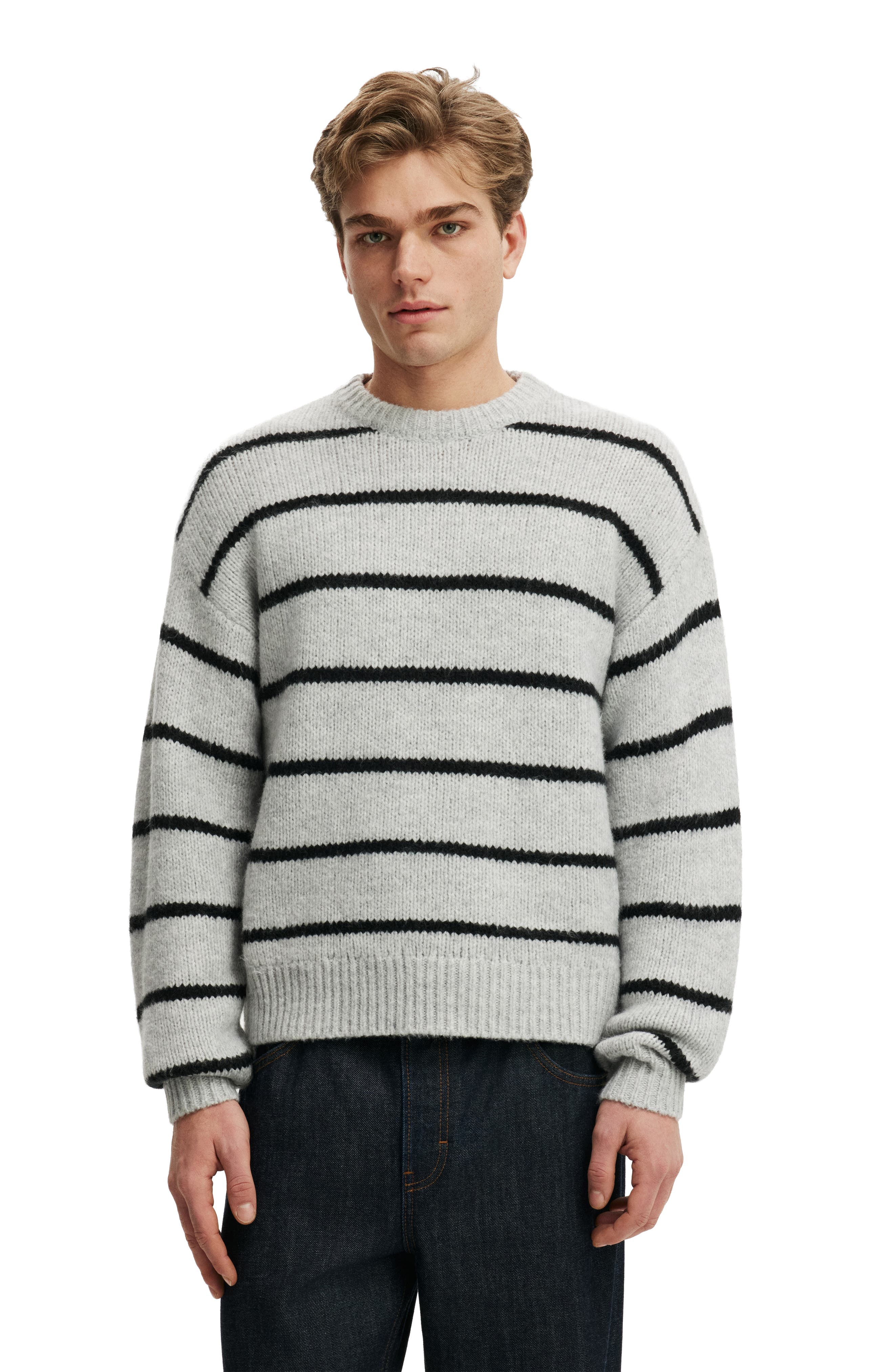 Grey Marle Stripe