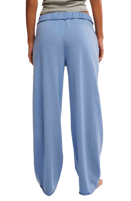 Free People Don't Wait Up Lounge Pants In Quiet Harbor