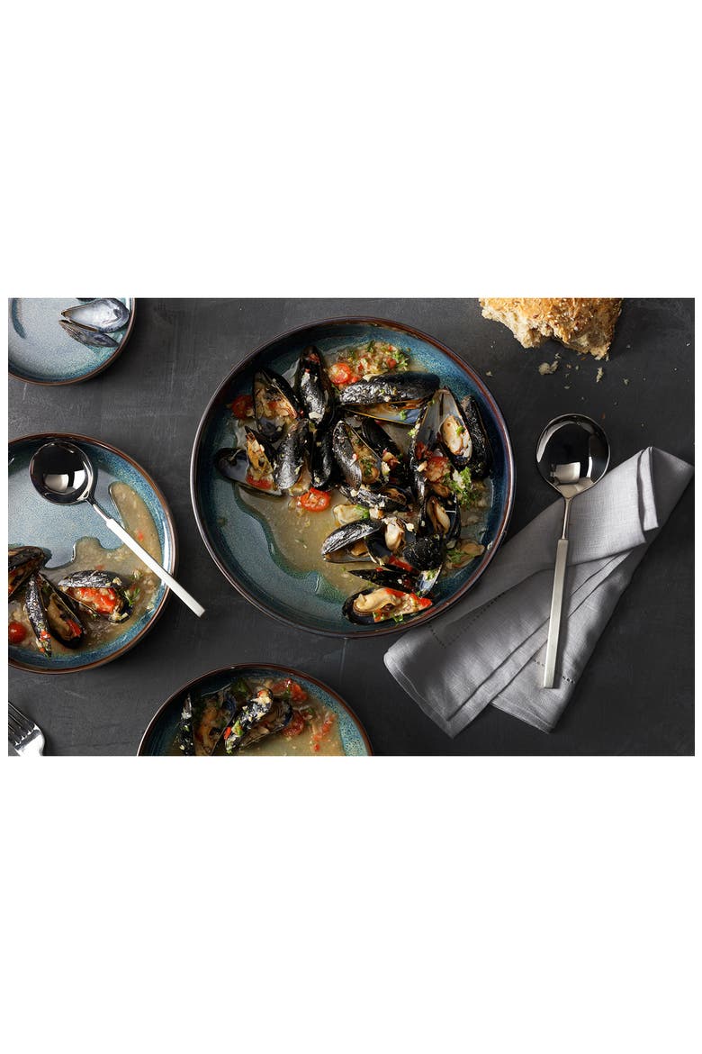 Jaxson Mirrored 20-Piece Flatware Set, Alternate, color, SILVER