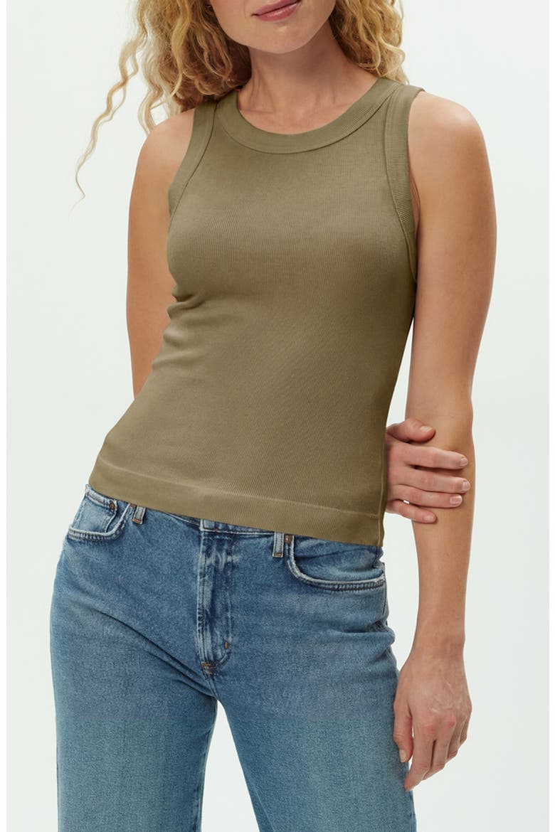 Gina Cotton & Modal Rib Tank, Alternate, color, CAPER