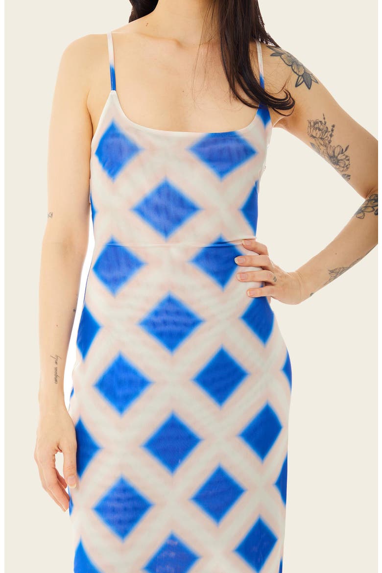 Kai Tie Back Stretch Mesh Dress, Alternate, color, NEPTUNE