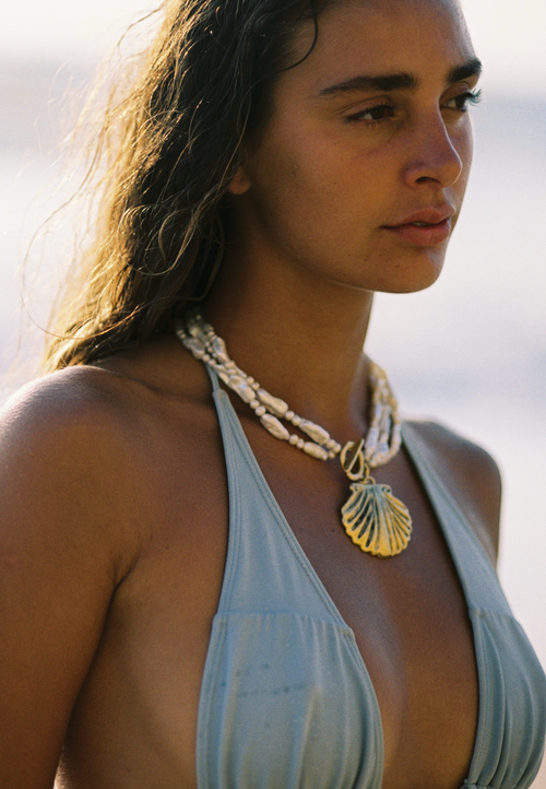 Sccollection Aqua Necklace In Neutral