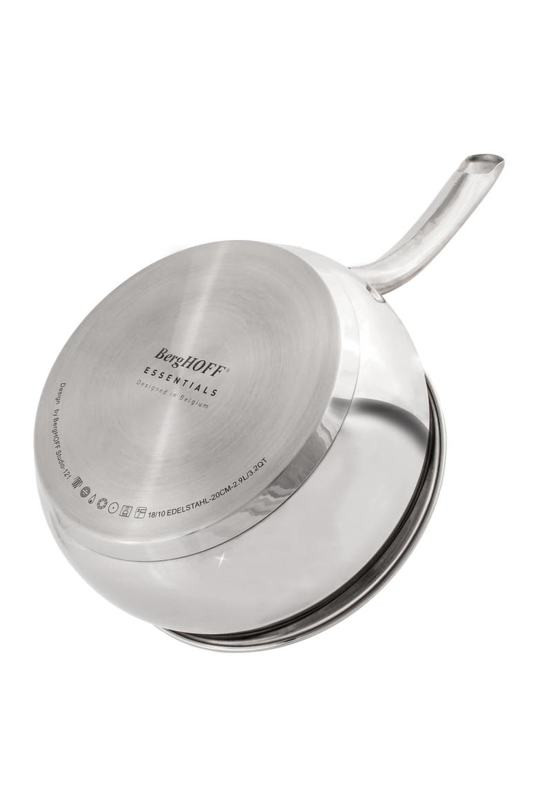 Belly 8" Sauce Pan with Lid, Alternate, color, SILVER