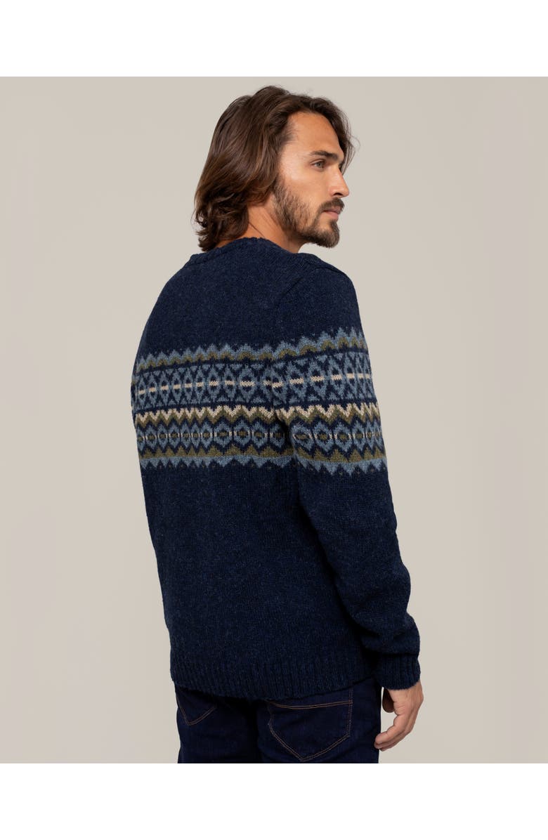 Celtic & Co. Fair Isle Sweater, Alternate, color, Dark Navy