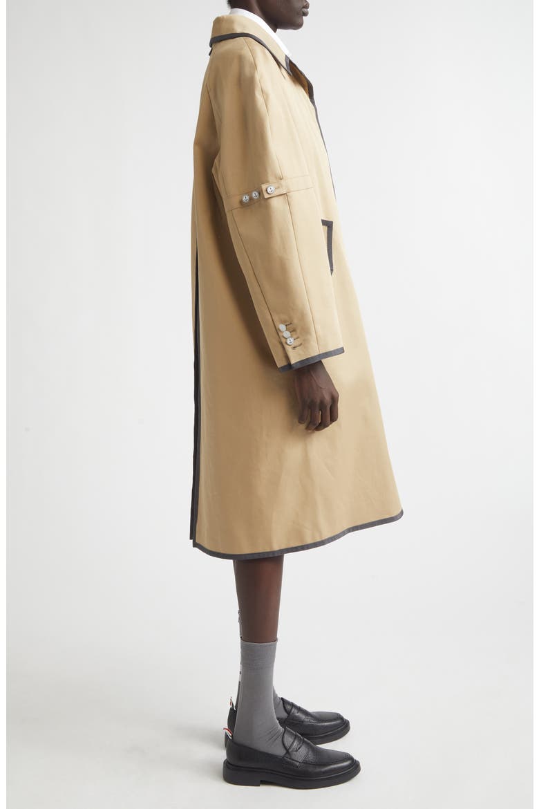 Box Pleat Raglan Sleeve Mackintosh, Alternate, color, KHAKI