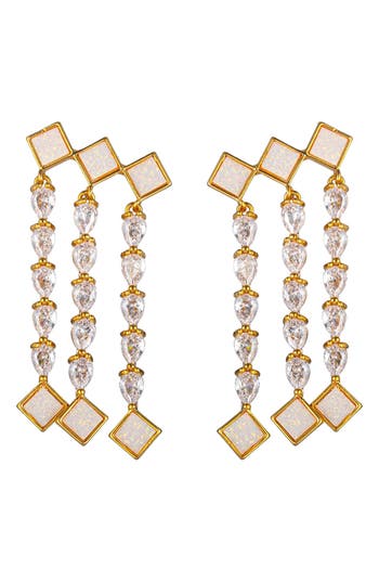Eye Candy Los Angeles Celeste Dangle Earrings In Gold