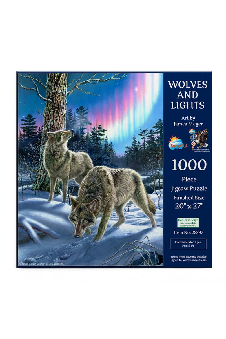 Wolves and Lights 1000 piece Jigsaw Puzzle for Adults, Alternate, color, Multicolor