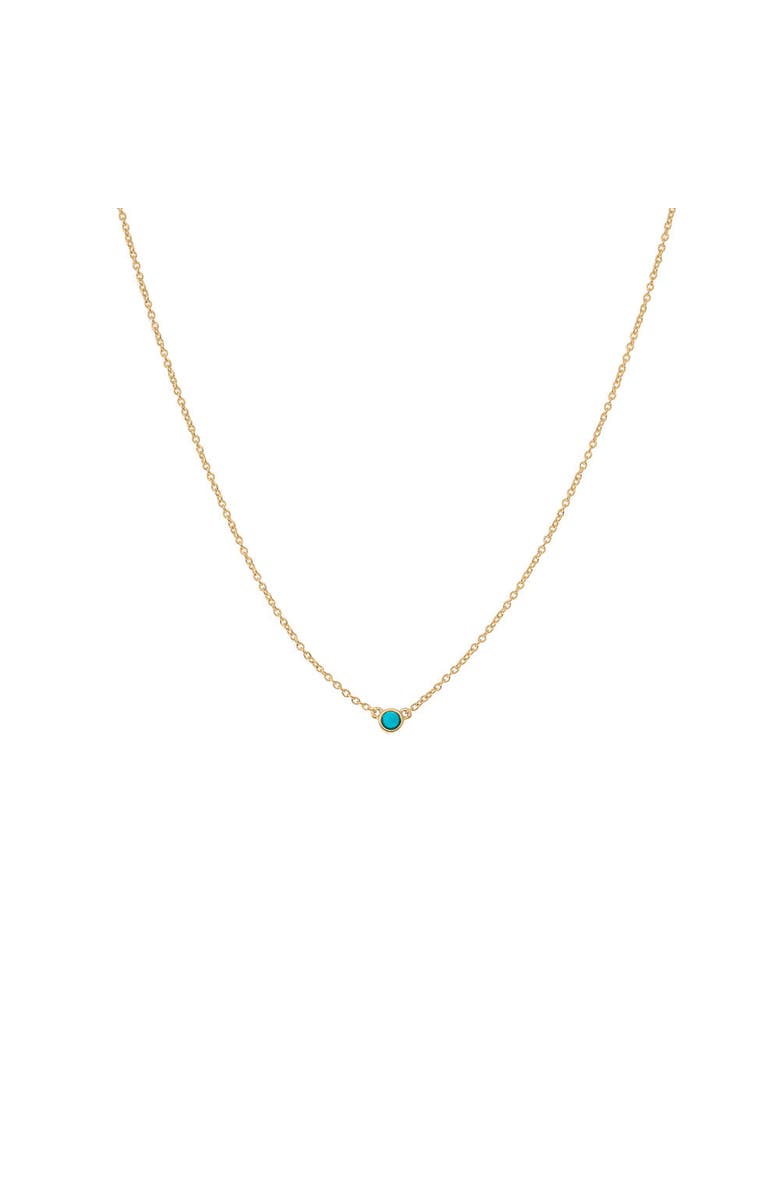 BY ADINA EDEN Turquoise Bezel Pendant Necklace 14K, Main, color,