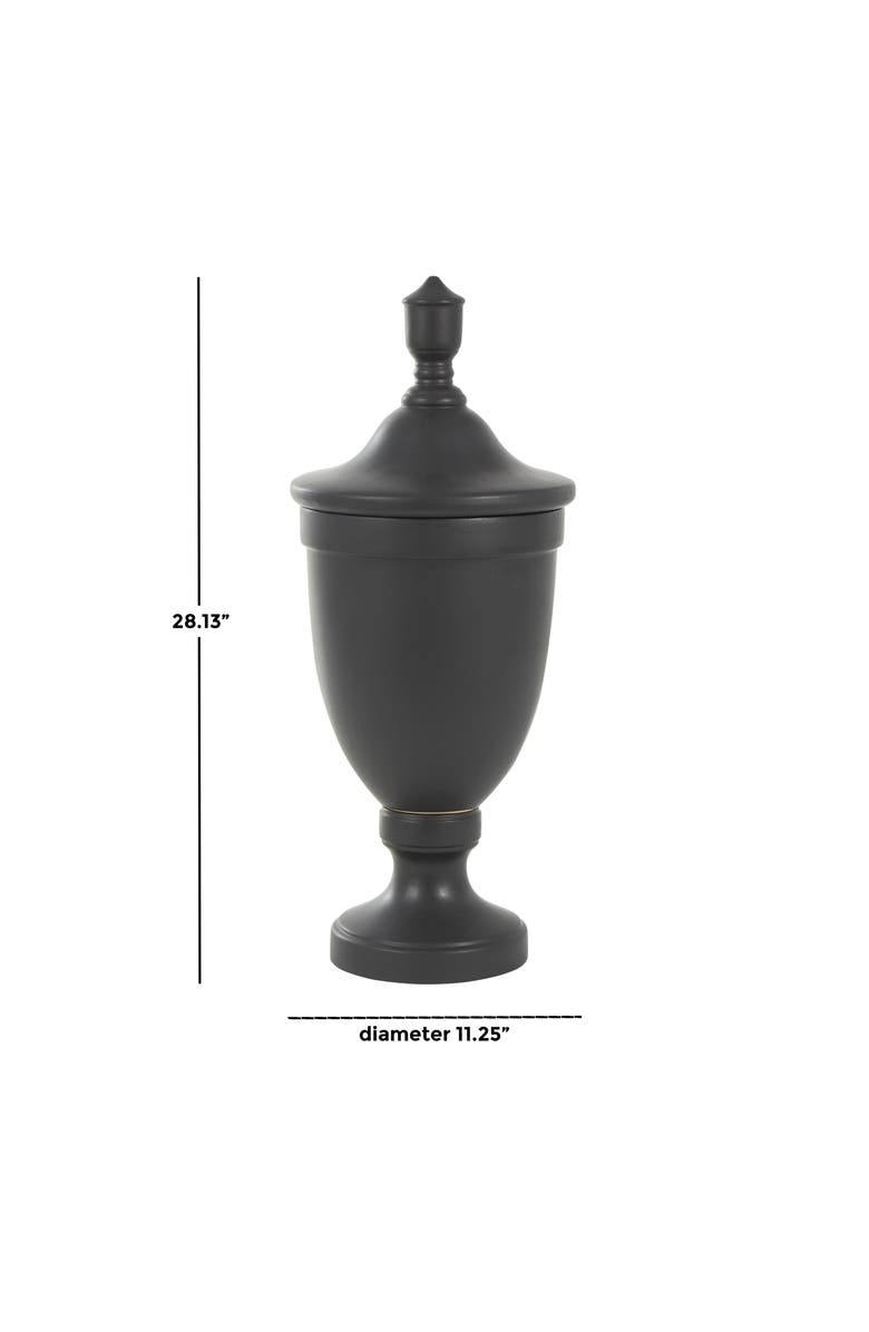 UMA Decorative Ceramic Jar with Lid, Alternate, color, Black