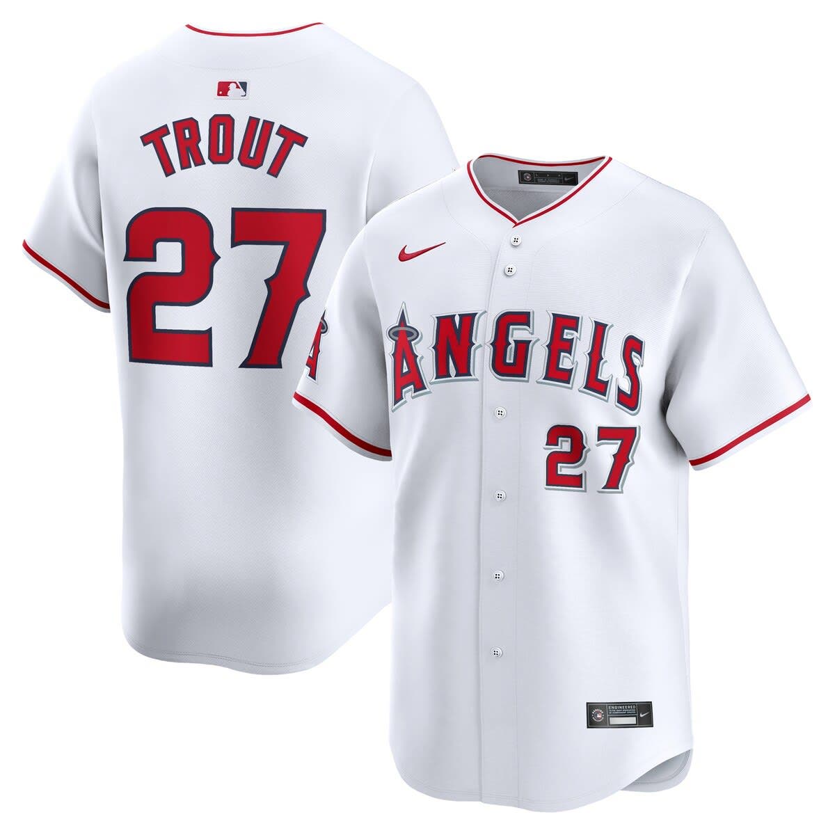 Youth Nike Mike Trout White Los Angeles Angels Home Limited Player