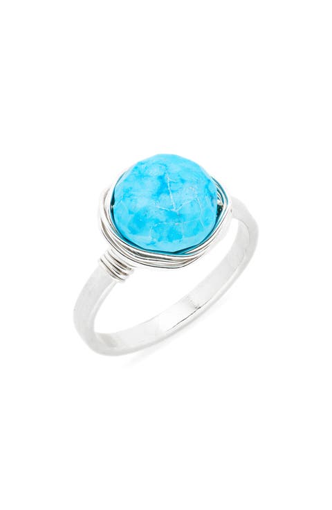Semiprecious Stone Wire-Wrapped Ring