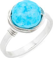 Nashelle Semiprecious Stone Wire-Wrapped Ring