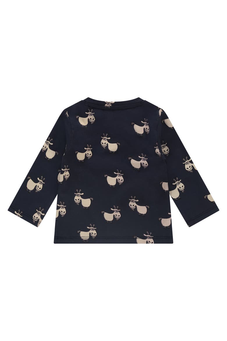 Allover Goat Print Long Sleeve T-Shirt, Alternate, color, Indigo