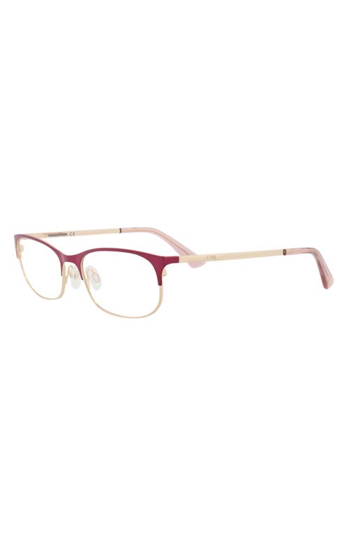 Alexander Mcqueen Mcqueen 53mm Oval Optical Glasses In Violet Gold Transparent