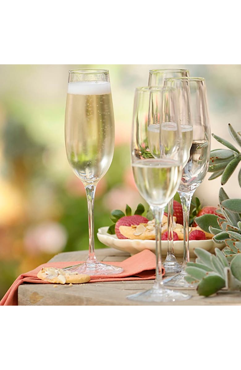 Luigi Bormioli Crescendo Set of 4 Champagne Flutes, Alternate, color,