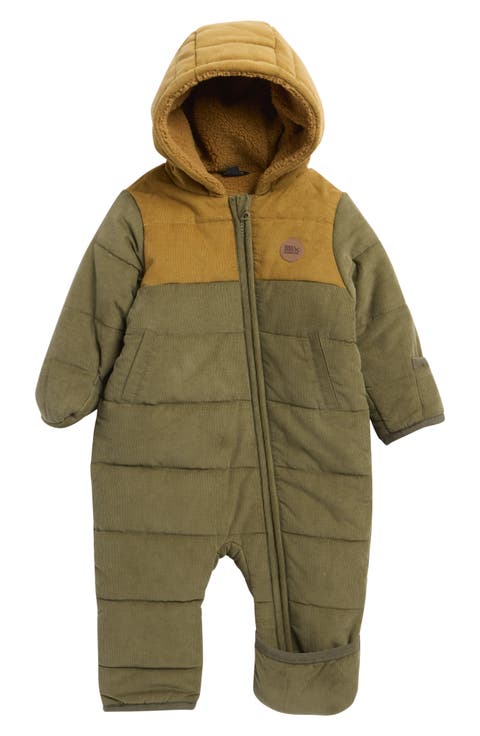 Quilted Corduroy Faux Fur Lined Bunting (Baby)