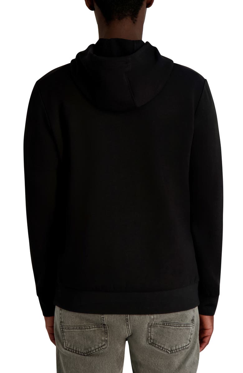 KARL LAGERFELD PARIS Monogram Karl Fleece Graphic Hoodie, Alternate, color, Black