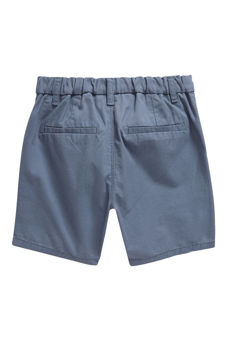 Kids' Flat Front Cotton Chino Shorts, Alternate, color, BLUE