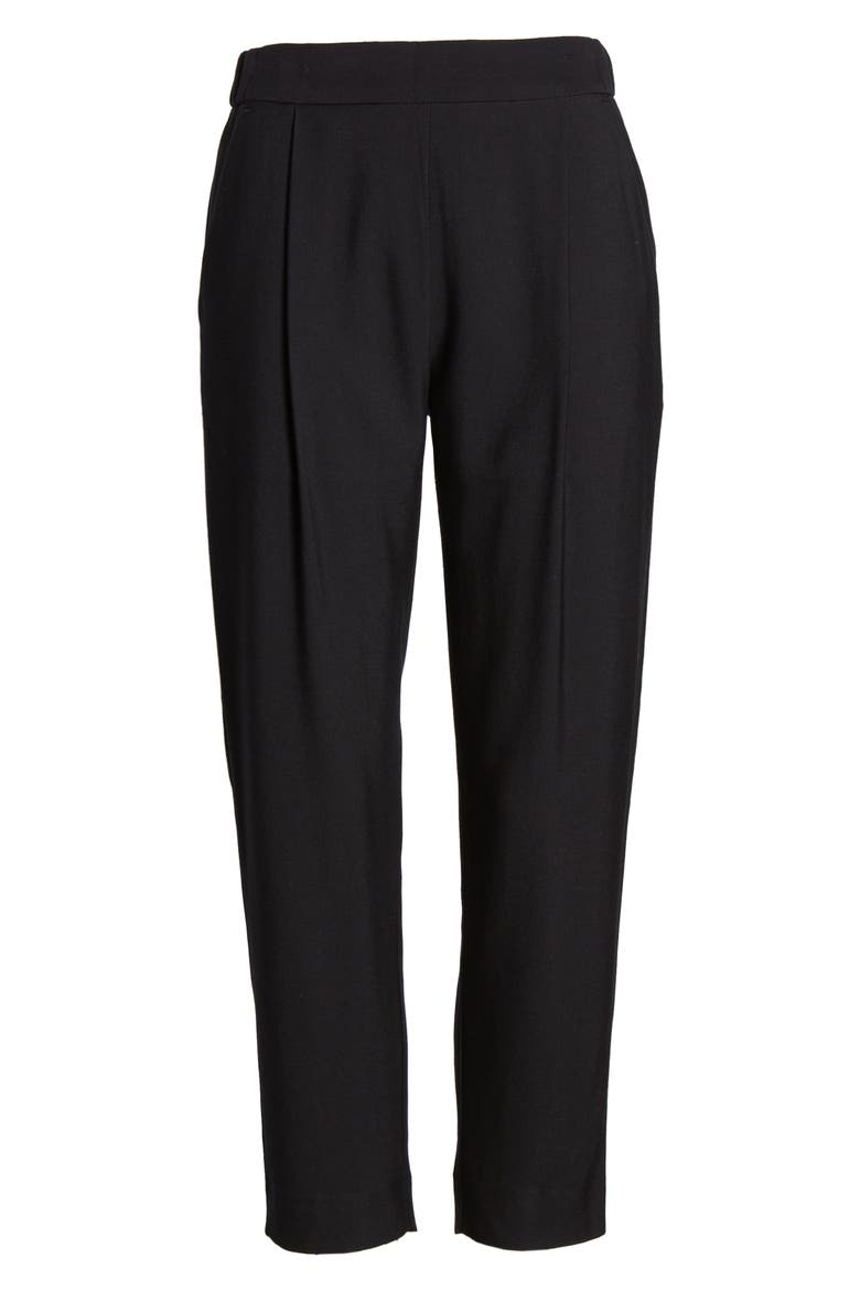 Aleida Crop Relaxed Fit Trousers, Alternate, color, BLACK