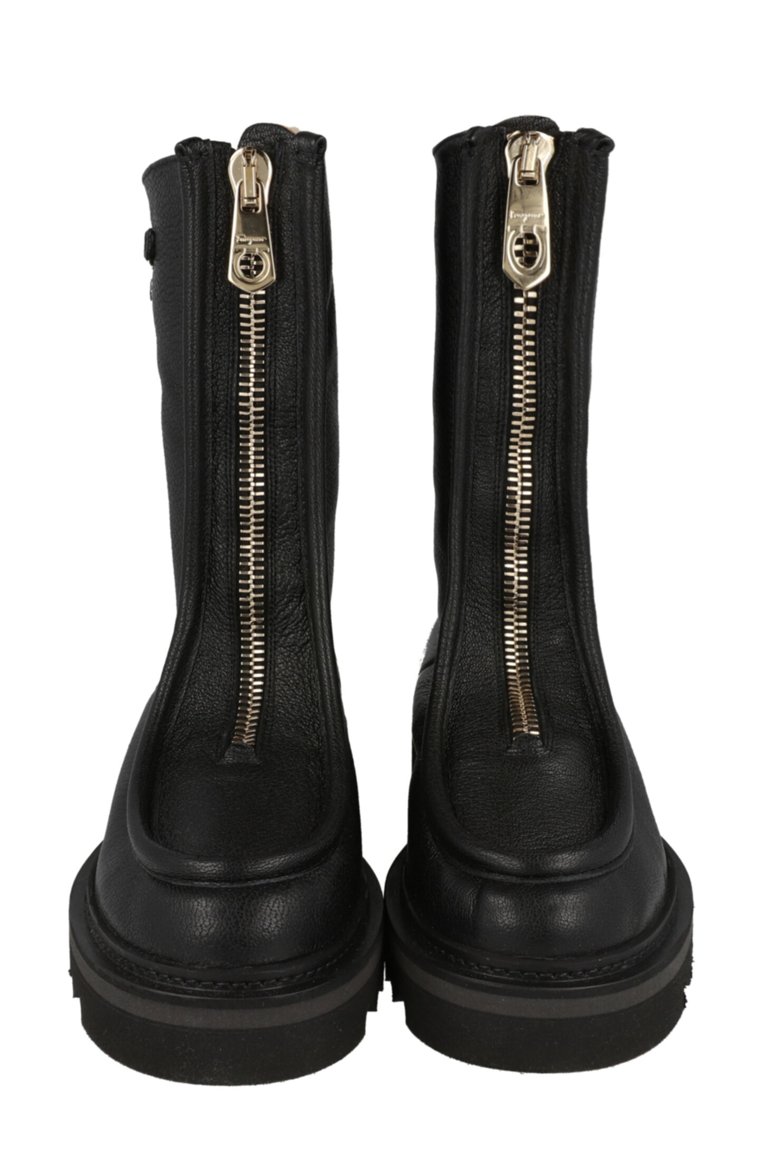 FERRAGAMO Eurialo Leather Boot, Alternate, color, Black