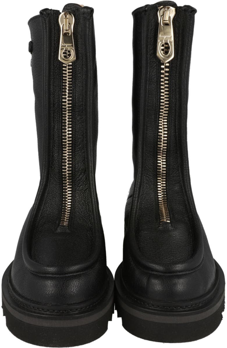 FERRAGAMO Eurialo Leather Boot, Alternate, color, Black