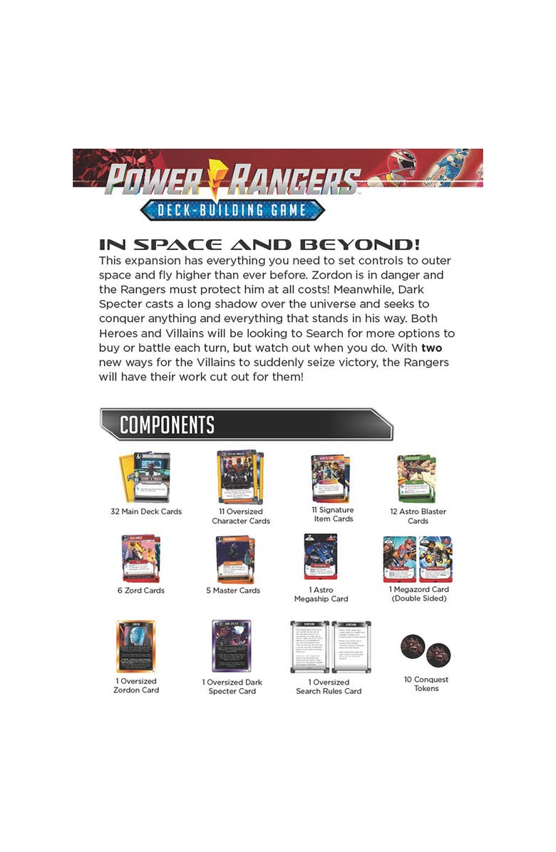 Renegade Game Studios Power Rangers Deckbuilding Game Flying Higher Expansion, Alternate, color, Multicolored