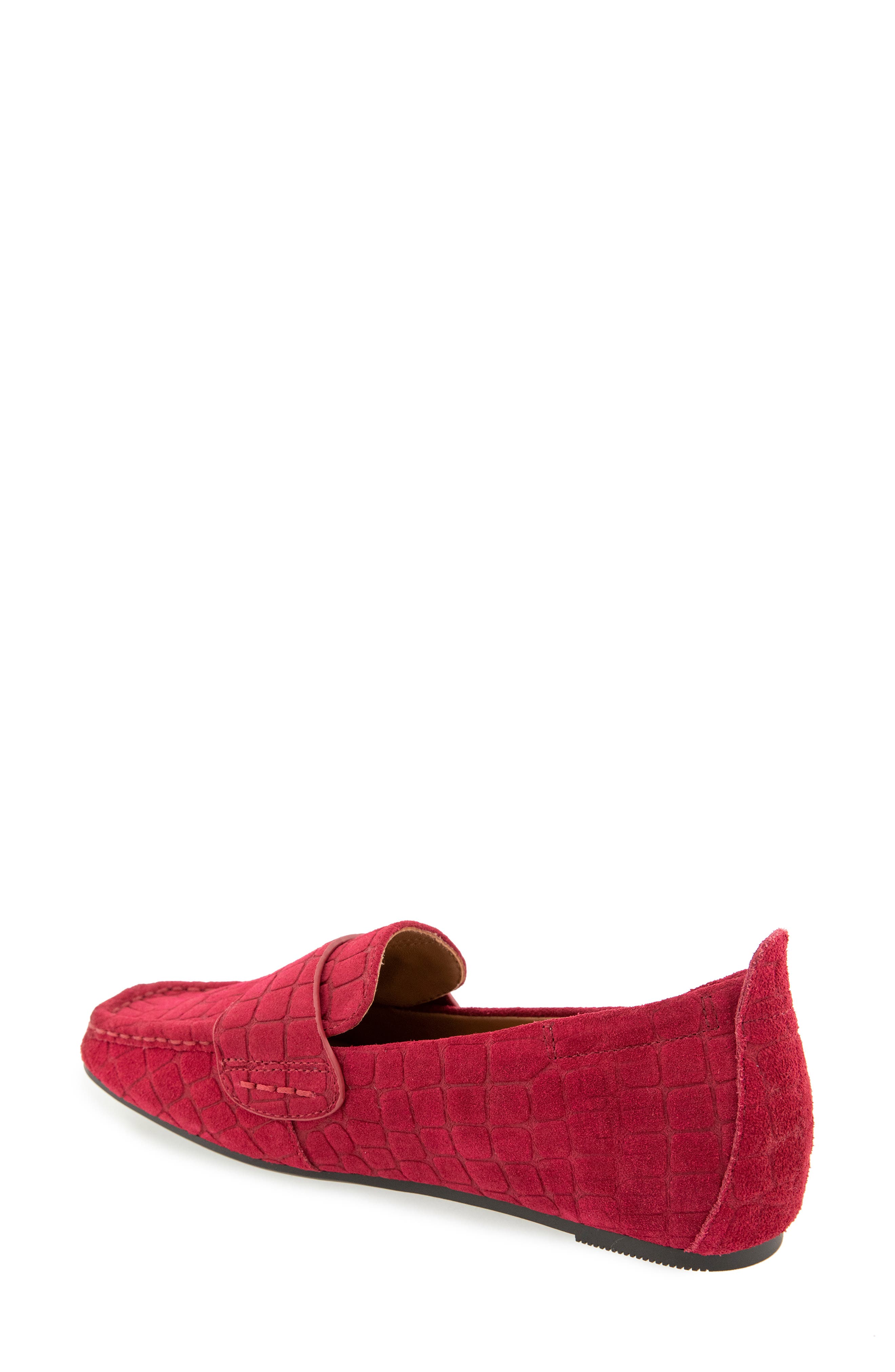 Sophie Loafer, Alternate, color, RIO RED CROC SUEDE