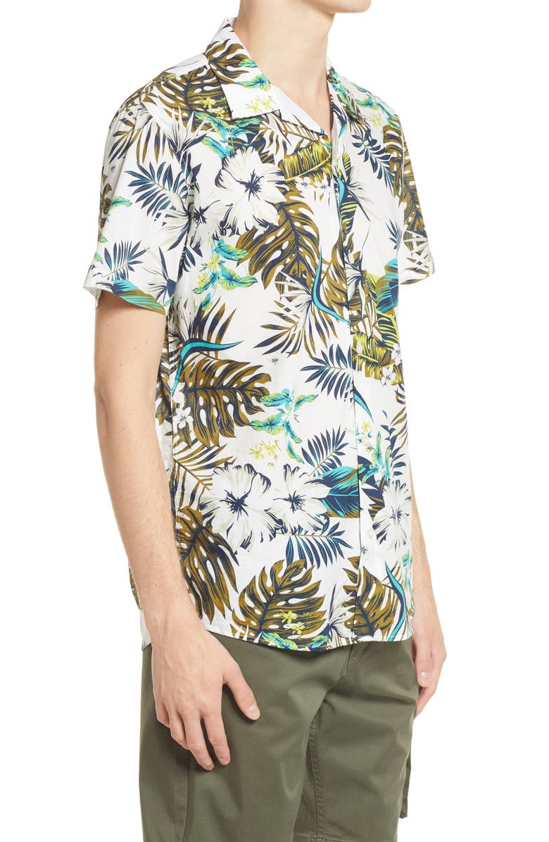 Selected Homme Men's Regular Fit Short Sleeve Button-Up Shirt, Alternate, color, 