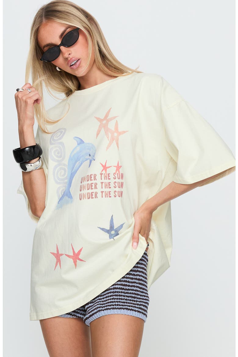 Under the Sun Oversized Graphic T-Shirt, Alternate, color, WASHED CREAM