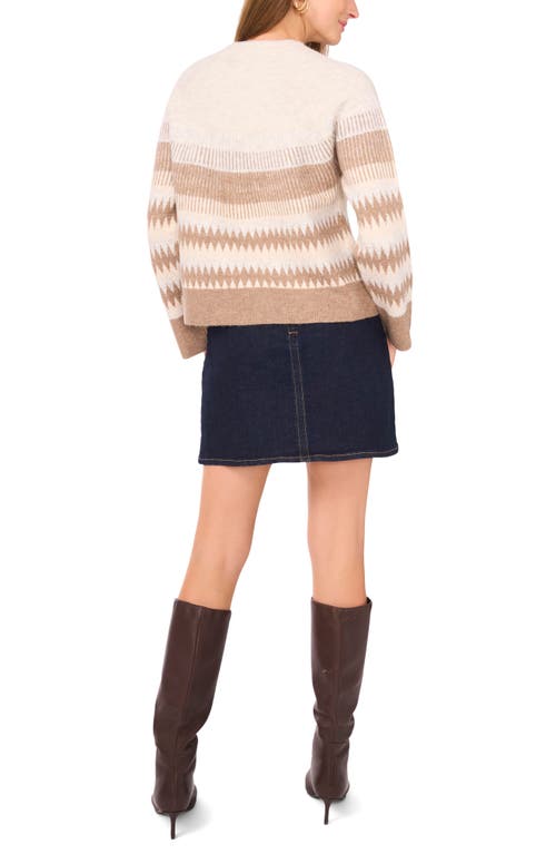 Vince Camuto Fair Isle Raglan Sleeve Crewneck Sweater In Multi