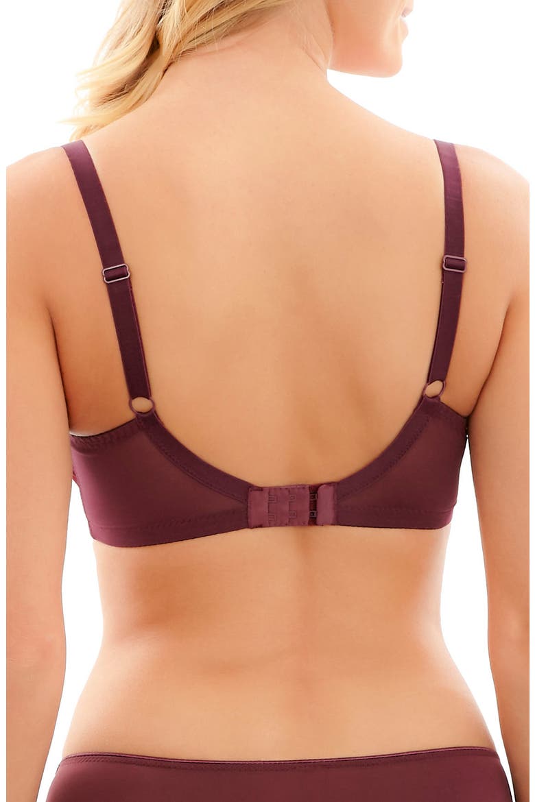 'Tango' Embroidered Underwire Balconette Bra, Alternate, color, MORELLO