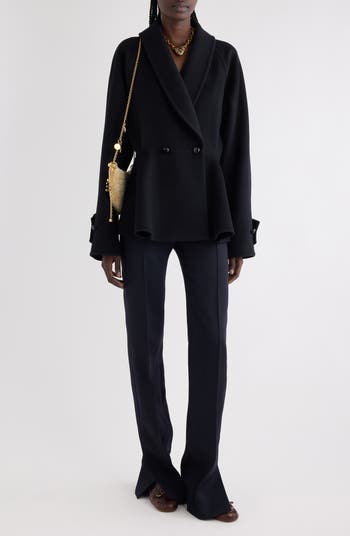 Chloé Double Breasted Wool Peplum Jacket | Nordstrom