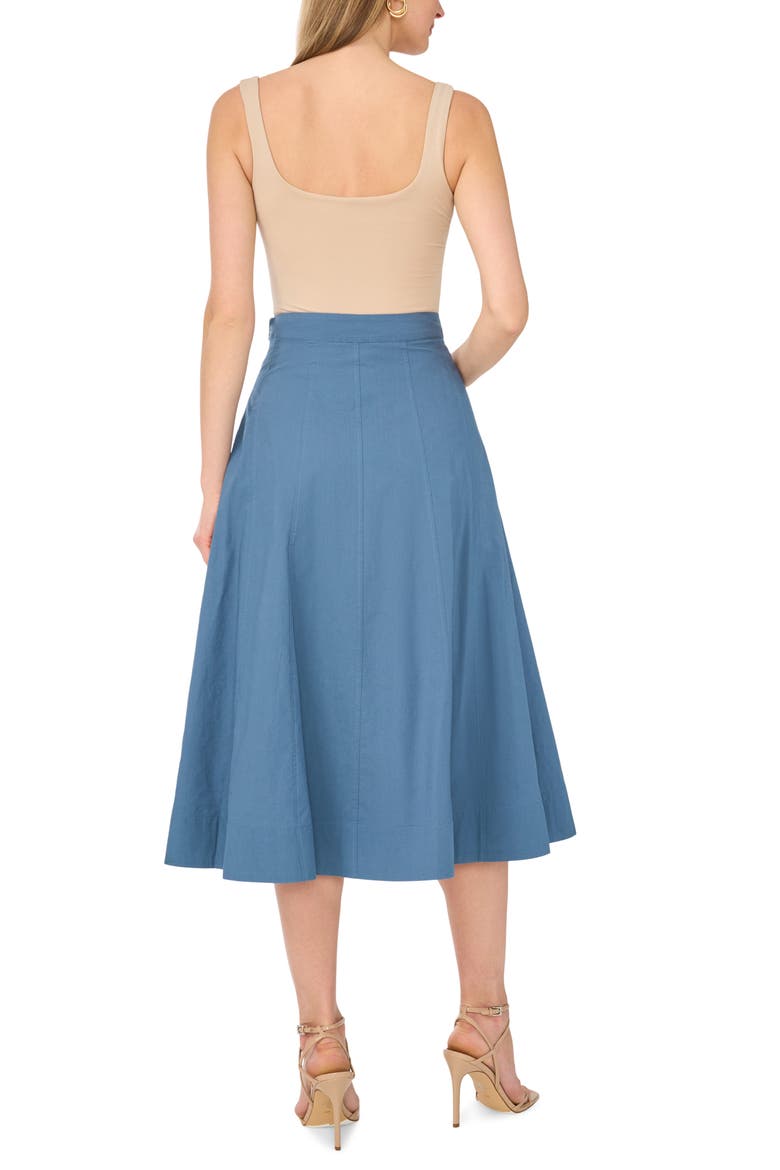 Yoke Seam Midi Skirt, Alternate, color, HARBOR WAVES