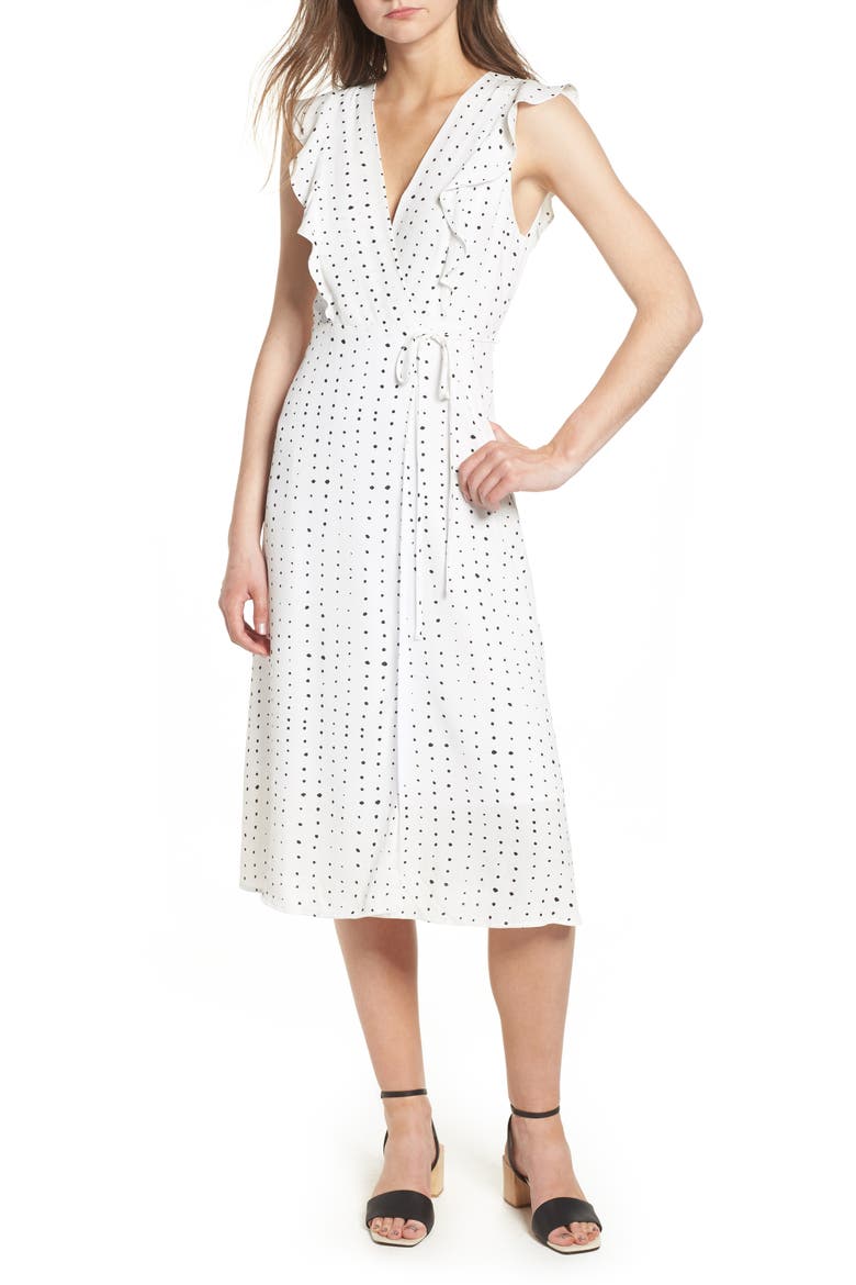 Dottie Ruffle Midi Wrap Dress video