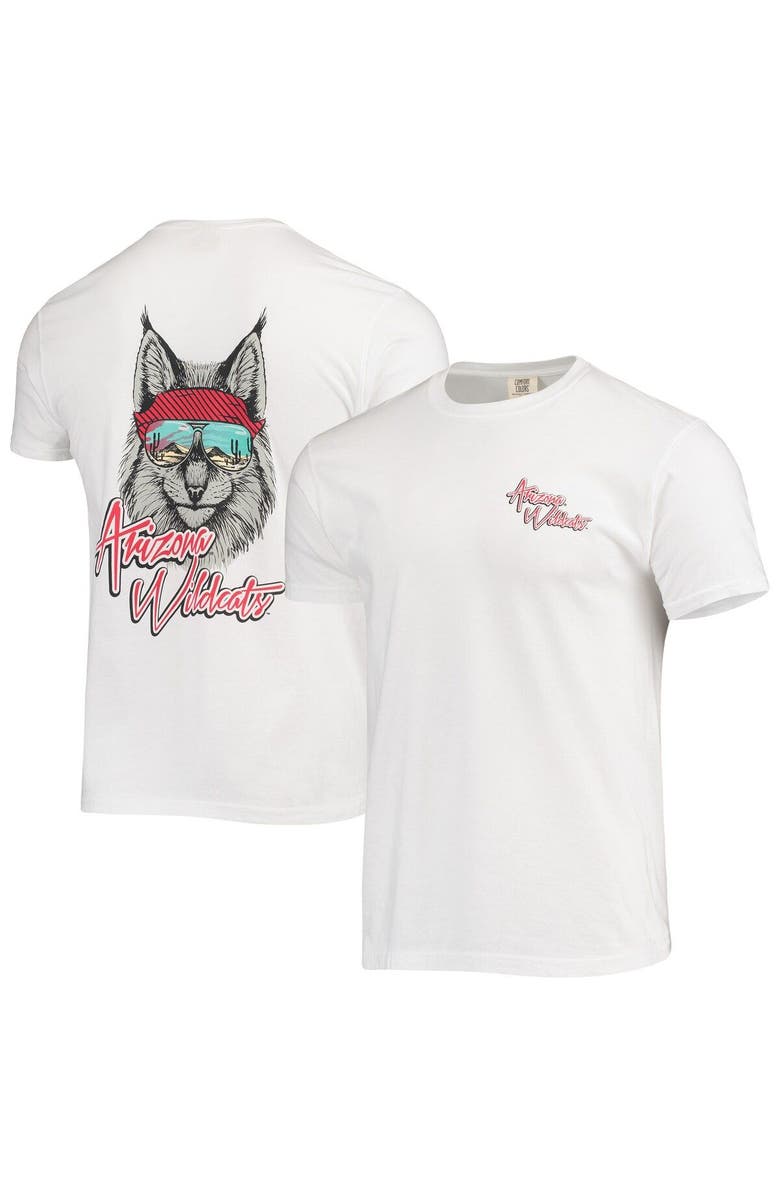 IMAGE ONE Men's White Arizona Wildcats Mascot Bandana T-Shirt, Main, color, 