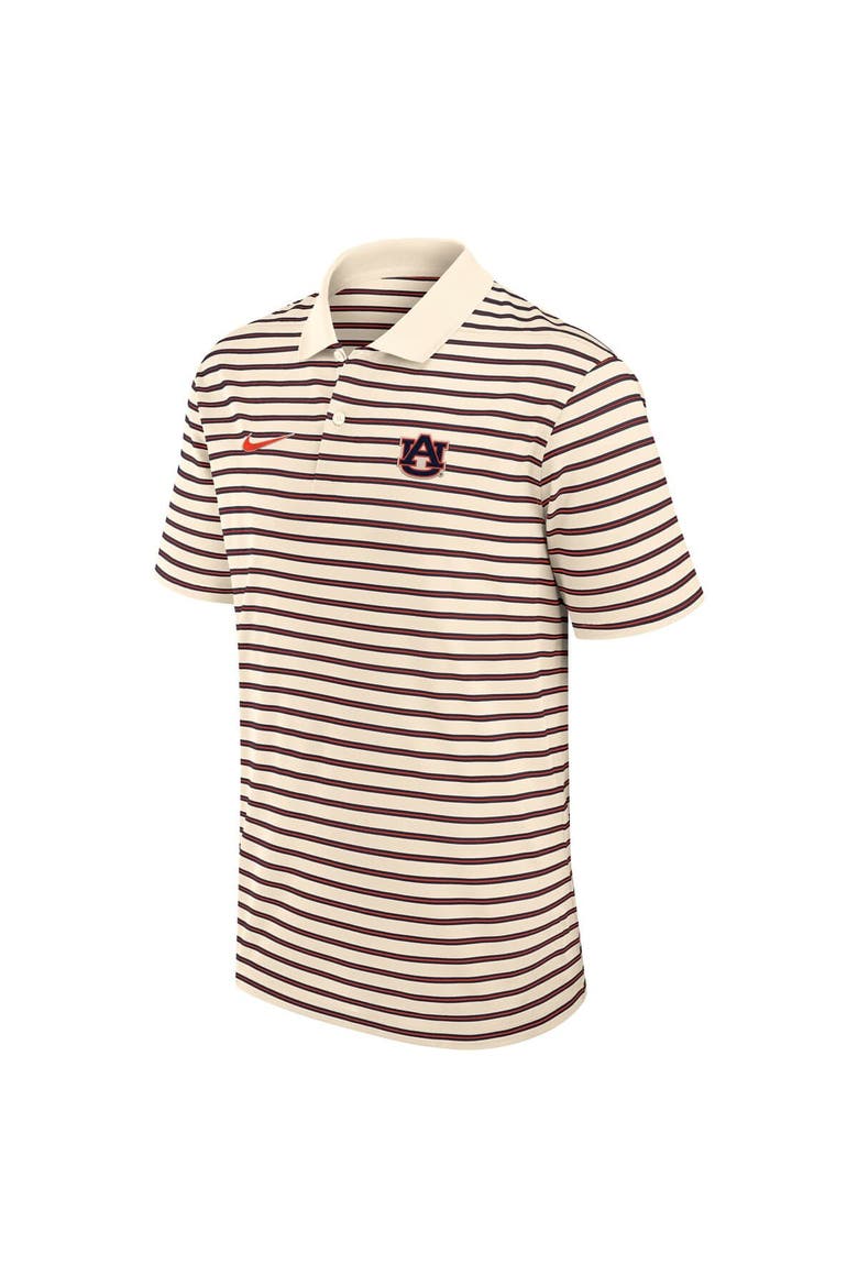 Men's Nike Tan Auburn Tigers Solid Foundation Striped Dri-FIT Polo, Alternate, color, Tan