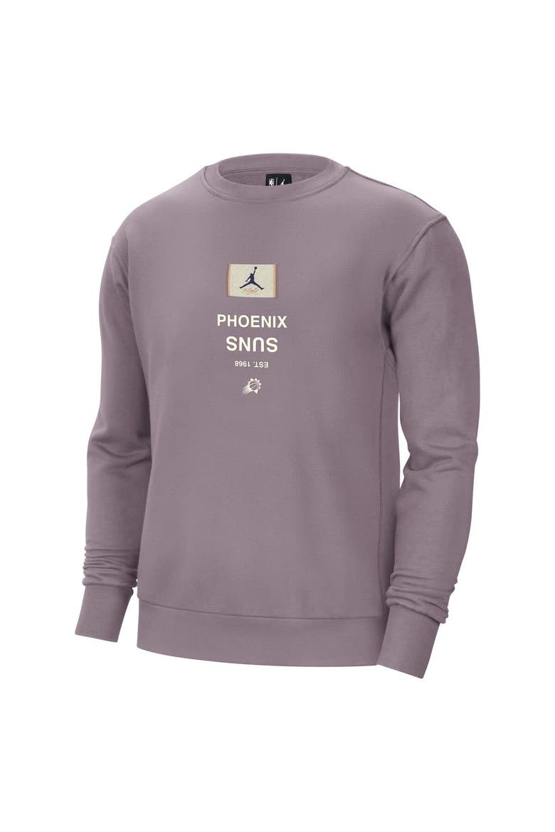 Men's Jordan Brand Purple Phoenix Suns Courtside Statement Edition Heavyweight Pullover Sweatshirt, Alternate, color, Purple