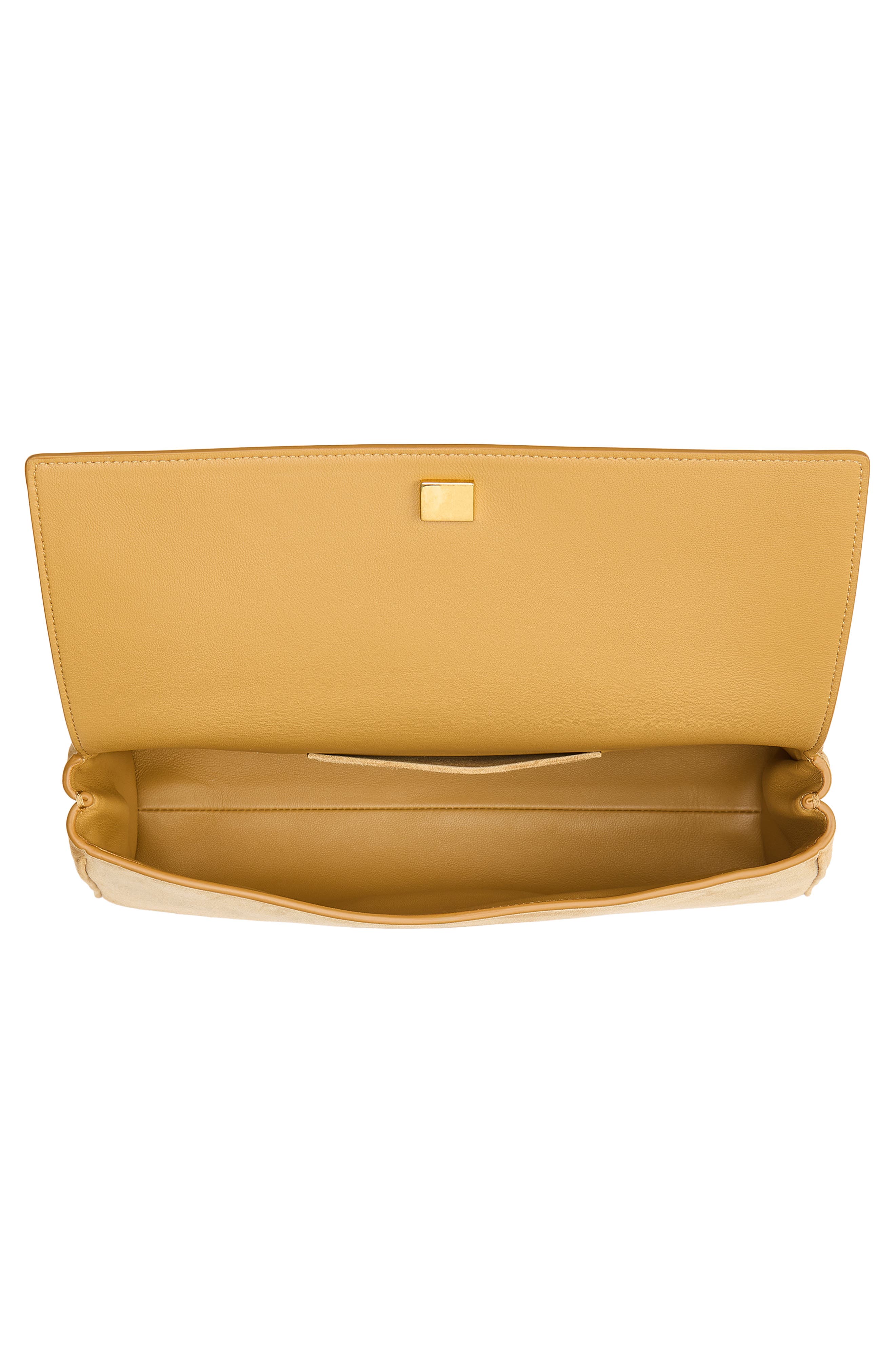 Khaite Audrey Suede Clutch, Alternate, color, 964 Goldenrod