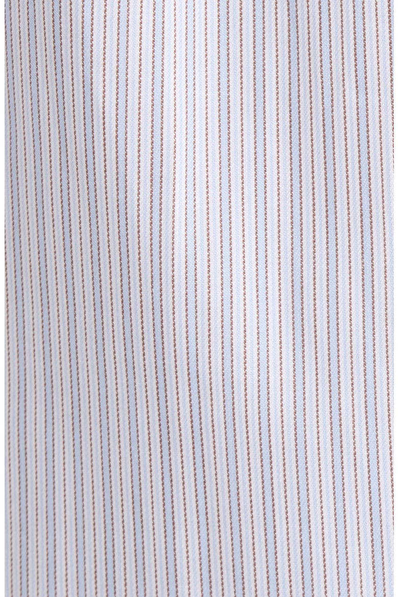 Trim Fit Stripe Premium Non-Iron Cotton Dress Shirt, Alternate, color, BLUE ANTICA STRIPE