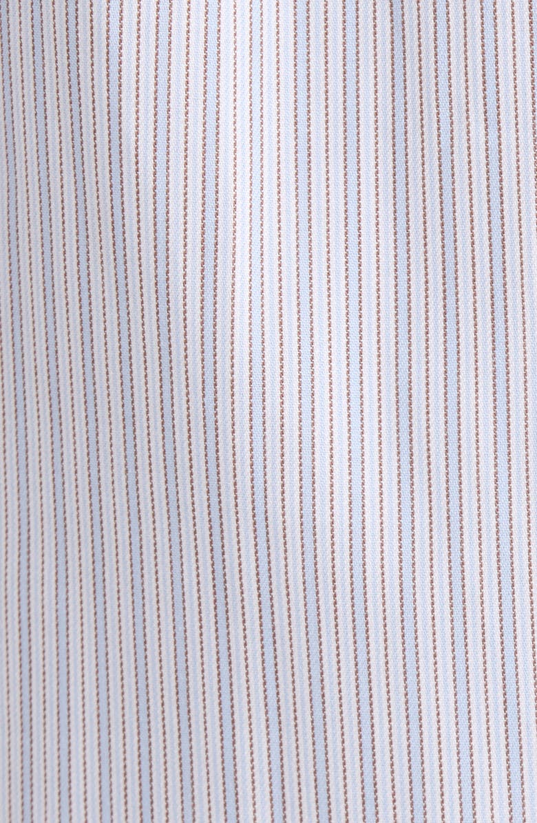 Nordstrom Trim Fit Stripe Premium Non-Iron Cotton Dress Shirt, Alternate, color, Blue Antica Stripe