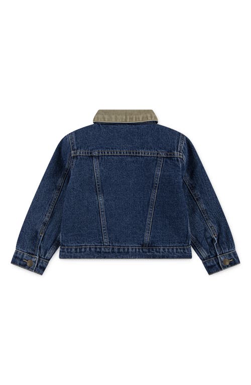 Levi's Kids' Corduroy Collar Denim Trucker Jacket In Blue