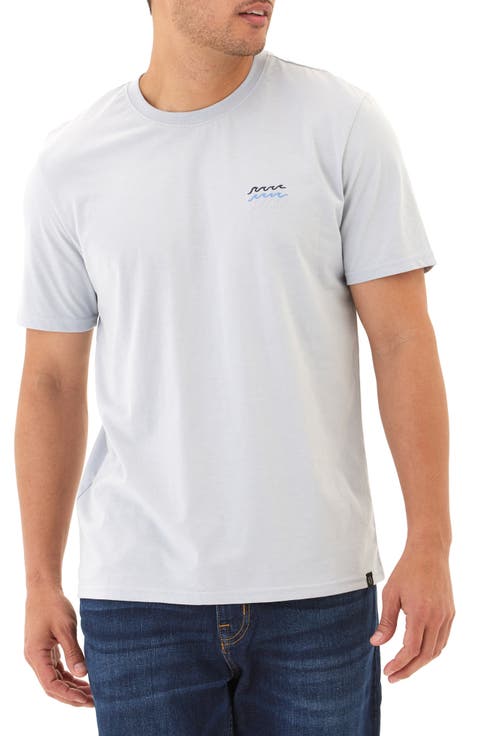 Kea Wave Embridered Cotton Blend T-Shirt