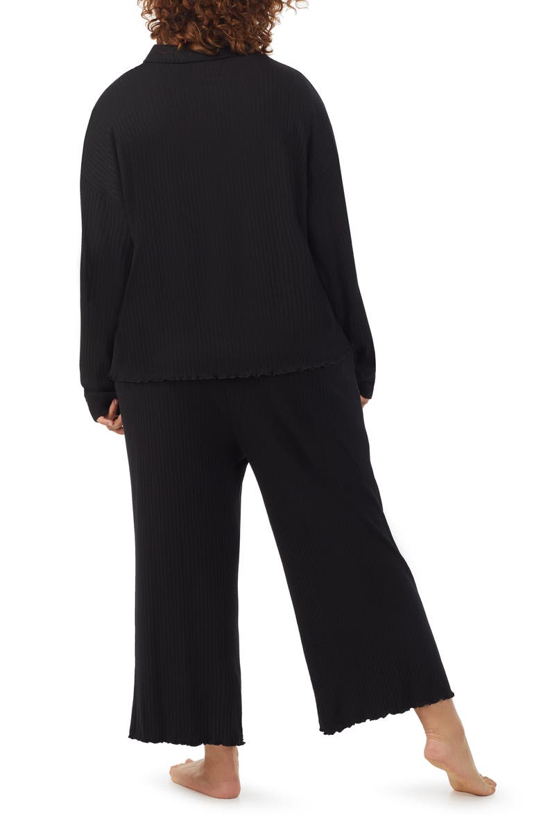 Refinery29 Rib Mock Neck Crop Pajamas, Alternate, color,