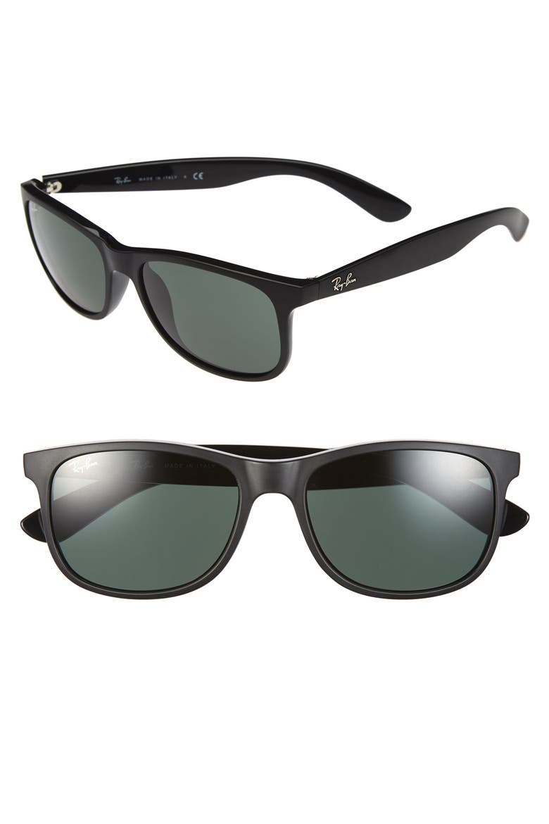 'Youngster' 55mm Sunglasses, Main, color, BLACK