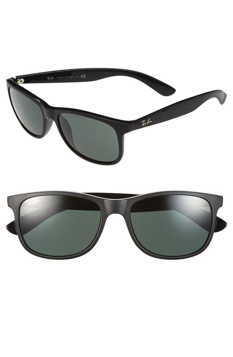 Ray-Ban 'Youngster' 55mm Sunglasses, Main, color, Black