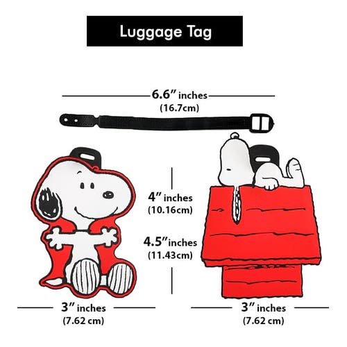 Peanuts Snoopy Luggage Tag, Set Of 4 In Multi
