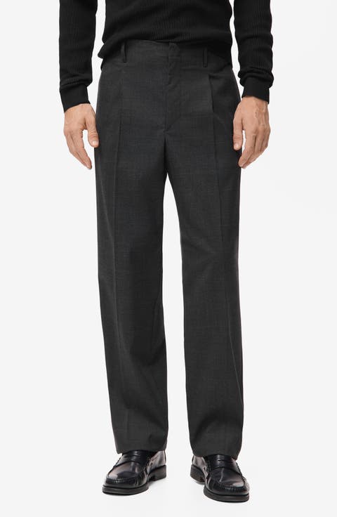 Relaxed Fit Pleated Pants