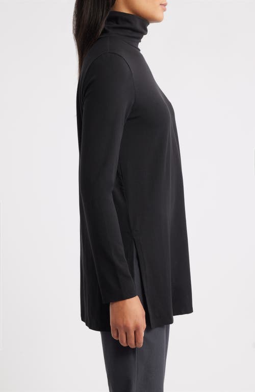 Eileen Fisher Turtleneck Tunic In Black