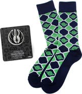 Cufflinks, Inc. Checkered Yoda Socks & Jedi Lapel Pin Gift Set