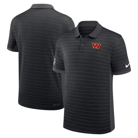 Men's Nike Black Washington Commanders Sideline Victory Stripe Performance Polo